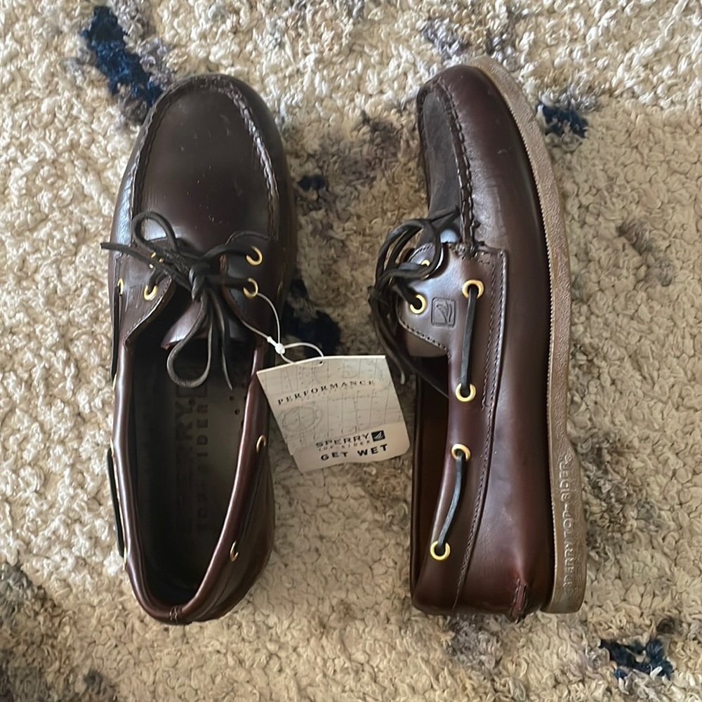 Sperry Top-Sider Boat Shoes, dark brown, size Mens 8.5